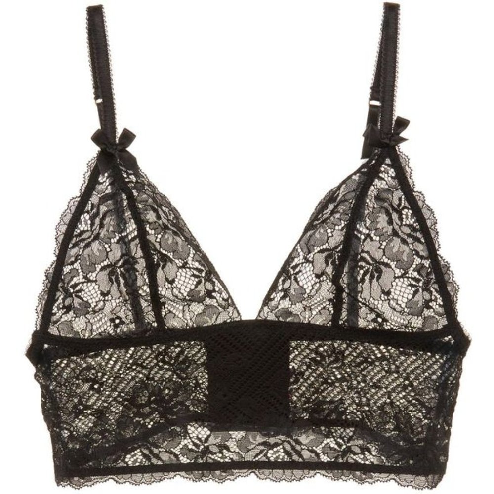 NWT L’Agent by AP Mia Triangle Lace Long Bralette - Picture 4 of 9